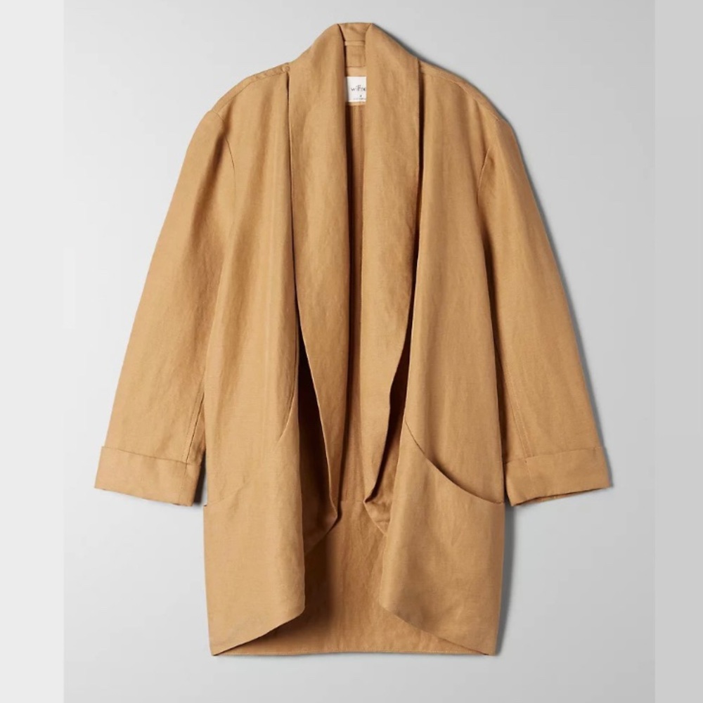 Aritzia Wilfred Chevalier linen-blend jacket. 🤎 - Picture 6 of 10